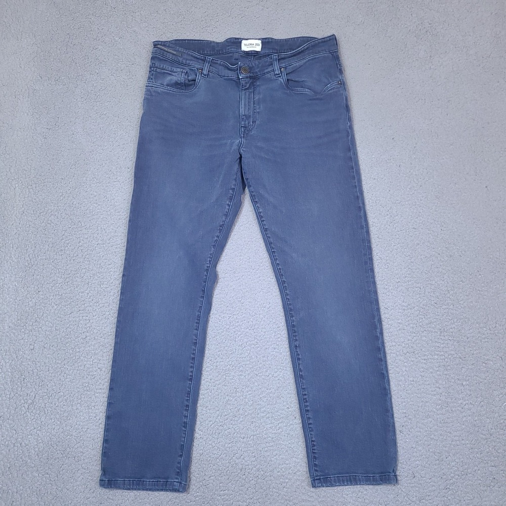 Teleria Zed Jeans Mens 35x29 Cobra F19 Selvedge Stretch Straight Leg Denim Italy
